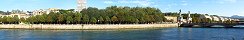 Across the Urumea River in San Sebastian (Gipuzkoa, Spain)