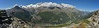 Saas Fee and Saas Grund from Almageller Hhenweg (Upper Valais, Switzerland)