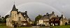 Rainbow in the Center of Bricquebec (Manche, France)