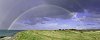 Rainbow by the Sea in Grandcamp-Maisy (Calvados, France)