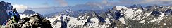 The Ecrins from Top of Peak Coolidge (Isre and Hautes-Alpes, France)