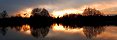 Sunset on Carp Anglers Pond in Merceuil (Cte-d'Or, France)