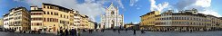 Santa Croce Square in Florence (Toscana, Italy)