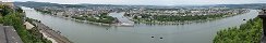 Koblenz and Rhine River from Ehrenbreitstein Fortress (Germany)