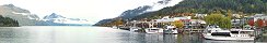 Lake Wakatipu and Queenstown from Dock (South Island, New Zealand)