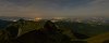 Night View over Lake of Geneva from Molson Mountain (Canton of Fribourg, switzerland)