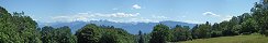 View over Mont Blanc from Mount Salve (Haute-Savoie, France)