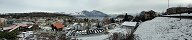 First Snow in Spiez and Lake of Thun (Canton of Bern, Switzerland)