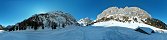 Snowshoeing in the Val Ombretta (Dolomites, Italy)