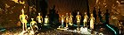 Golden Statues in Zipaquira Salt Cathedral (Cundinamarca, Colombia)